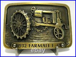Farmall F12 Tractor Brass Belt Buckle McCormick IH International Ltd Ed 90/250