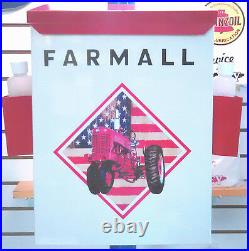 Farmall Ih Patriotic Background Tractor Nostalgic 50s Era Towel Box Dispenser