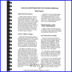Fits International Harvester DT466 Engine Service Manual