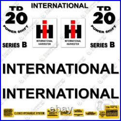 Fits International Harvester TD20B Decal Kit Tractor 7 YEAR 3M VINYL