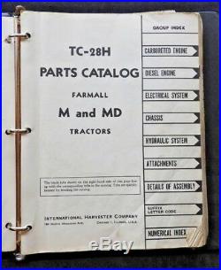Genuine 1953 International Harvester Farmall M & MD Tractor Parts Catalog Manual
