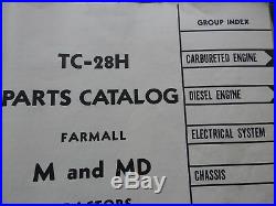 Genuine 1953 International Harvester Farmall M & MD Tractor Parts Catalog Manual