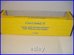 Hard To Find 1/16 Cub Cadet Lawn & Garden Tractor With Pickup and Trailer NIB