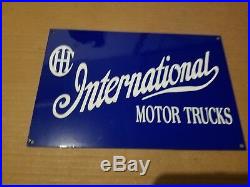 IHC International Motor Trucks Thick Metal Sign Made USA Farm IH Tractor Decor