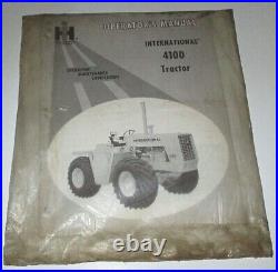 IH International 4100 Tractor Operators Owners Manual ORIGINAL 7/68 NEVER OPENED