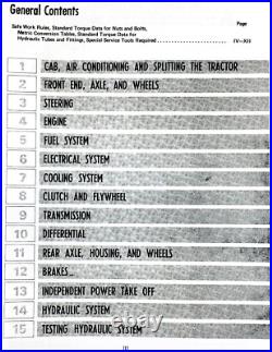 IH International 986 1086 1486 Tractor Service Parts Operators Manual Repair Set