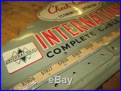 IH International Harvester Cable Rack Embossed Sign Tractor Truck Farm Old 1950s