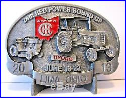 IH International IHCC Red Power Round UP 2013 HYDRO 100 Tractor Cub Belt Buckle