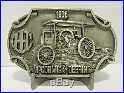 IH International McCormick Deering 1906 Friction Tractor Pewter Belt Buckle LE