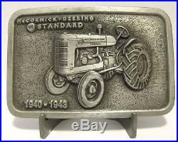 IH McCormick Deering W6 Standard Tractor Pewter Belt Buckle Limited Ed #78/750