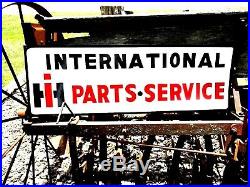 IH Vintage Old Style INTERNATIONAL HARVESTER Tractor Parts Service SIGN PAINTED