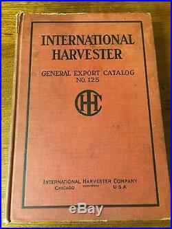 INTERNATIONAL HARVESTER Export Catalog No 125. Tractor. Plow. Seeder. Cultivator
