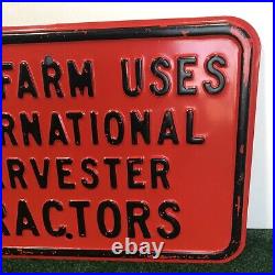 INTERNATIONAL HARVESTER SIGN TRACTOR FARM ADVERTISING METAL SIGN Vintage 18x12