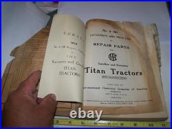 INTERNATIONAL HARVESTER TITAN Tractor Dealer Parts Book Original Famous Hit Miss