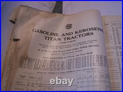 INTERNATIONAL HARVESTER TITAN Tractor Dealer Parts Book Original Famous Hit Miss
