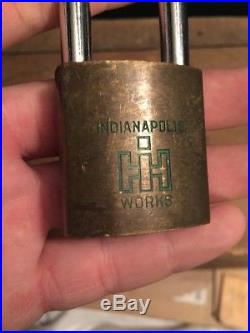 Ih International Harvester Brass Lock Indianapolis Pad Vintage Tractor No Key