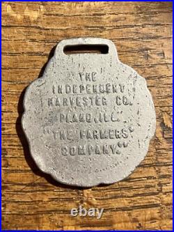 Independent Harvester Co Plano Watch Fob International IHC Tractor Implement