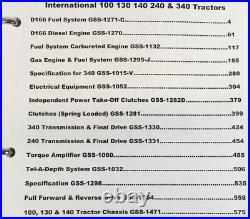 International 340 Utility Tractor Service Parts Operators Manual Set Repair Shop