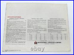 International 71206 Turbo Tractor 6 Page Sales Brochure Good Condition