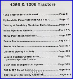 International Farmall 1206 Diesel Tractor Service Parts Operators Manual Shop