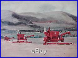 International Harvester 141 Combine Poster Sign Raymond Hosford 660 Toy Tractor