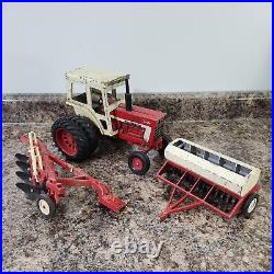 International Harvester 1466 Farmall Tractor Bottom Plow Grain Drill Toy Parts