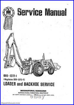 International Harvester 3444 Tractor Loader BackHoe Manual