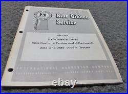International Harvester 3616 Loader Tractor HYDROSTATIC DRIVE Service Manual xz