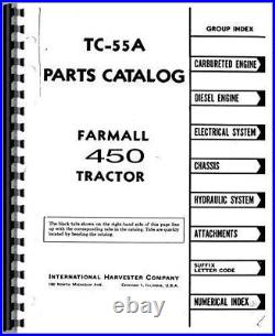 International Harvester 400 450 LP Tractor Parts Manual