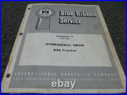 International Harvester 656 Tractor HYDROSTATIC DRIVE Service Repair Manual