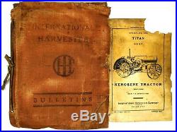 International Harvester Bulletins Full Binder TITAN Tractor Biographies LOT Book