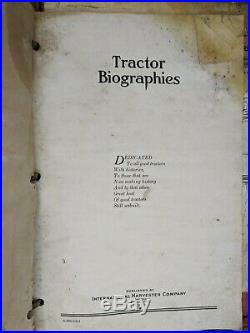 International Harvester Bulletins Full Binder TITAN Tractor Biographies LOT Book