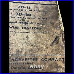 International Harvester Company Parts Catalog TC-65C TD-18 TD-20 Crawler Tractor