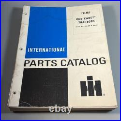 International Harvester Cub Cadet Tractor Tc-157 Parts List Manual Catalog