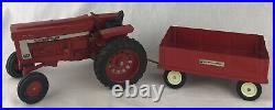 International Harvester Farmall 966 Hydro Toy Tractor & Wagon Trailer Vintage