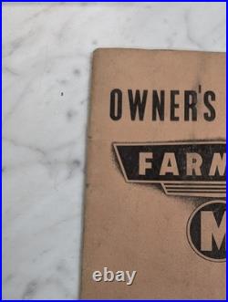 International Harvester Farmall Owner's Manual M Tractor Series 1943 Mccormick