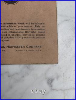 International Harvester Farmall Owner's Manual M Tractor Series 1943 Mccormick