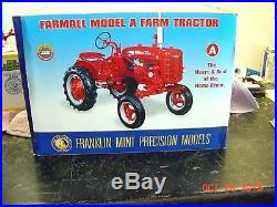 International Harvester, Franklin Mint Model A Tractor, 1/12, Die Cast