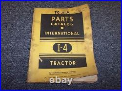 International Harvester I4 4 Cylinder Tractor Original Parts Catalog Manual Book