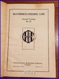 International Harvester IHC McCormick Deering Catalog 27 Gas Engine Tractor