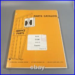 International Harvester IH 2500 Series B Tractor Parts Catalog Manual TC-175