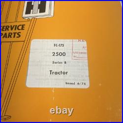 International Harvester IH 2500 Series B Tractor Parts Catalog Manual TC-175