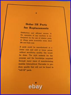 International Harvester IH 2500 Series B Tractor Parts Catalog Manual TC-175