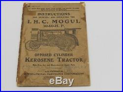 International Harvester IH MOGUL 30-60 Tractor Operators Instruction Manual ORIG
