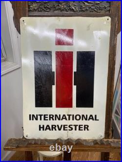 International Harvester IH Painted Metal Sign FARM FEED SEED TRACTOR GAS OIL
