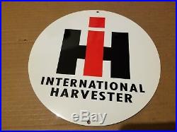 International Harvester IH Thick Metal Sign Made USA Farm Tractor Barn Art oil
