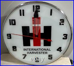 International Harvester IH Tractors Lighted Advertising Wall Clock Free Shipping
