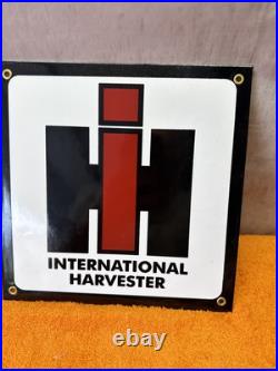 International Harvester Porcelain Farming Tractor Dealer 10x10 Sign