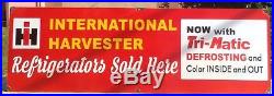 International Harvester Refrigerator Dealer Display Sign Used Metal Tractor Sign