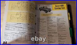 International Harvester Scout Engineering Sales Bulletin Manual Binder 60's 70's